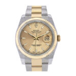 Rolex Datejust 116233 Two-Tone Champagne Stick Dial 36mm Oyster Watch