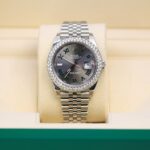 Rolex 126300 Datejust Wimbledon 41mm Aftermarket Diamond Bezel Jubilee Watch - Image 2