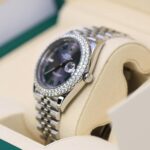 Rolex 126300 Datejust Wimbledon 41mm Aftermarket Diamond Bezel Jubilee Watch - Image 3