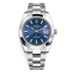 Rolex 126300-0001 Datejust 41 Smooth Bezel Blue Index Dial Oyster Bracelet Watch
