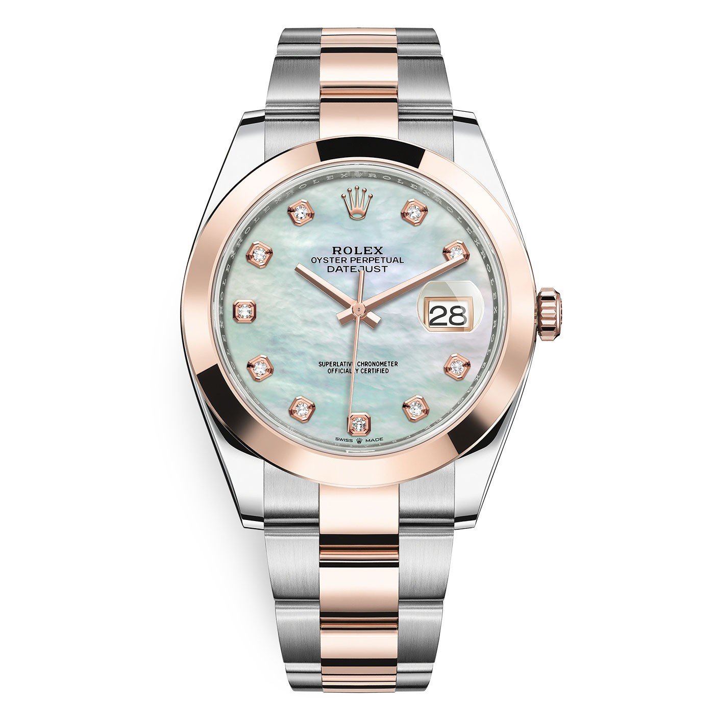 126301-0013.jpg Rolex Datejust 126301 MOP Diamond Oyster 41mm Steel and Everose Gold - Image 1