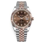 Rolex Datejust 126331-0004 Chocolate Diamond Jubilee 41mm Steel and Everose Gold Watch