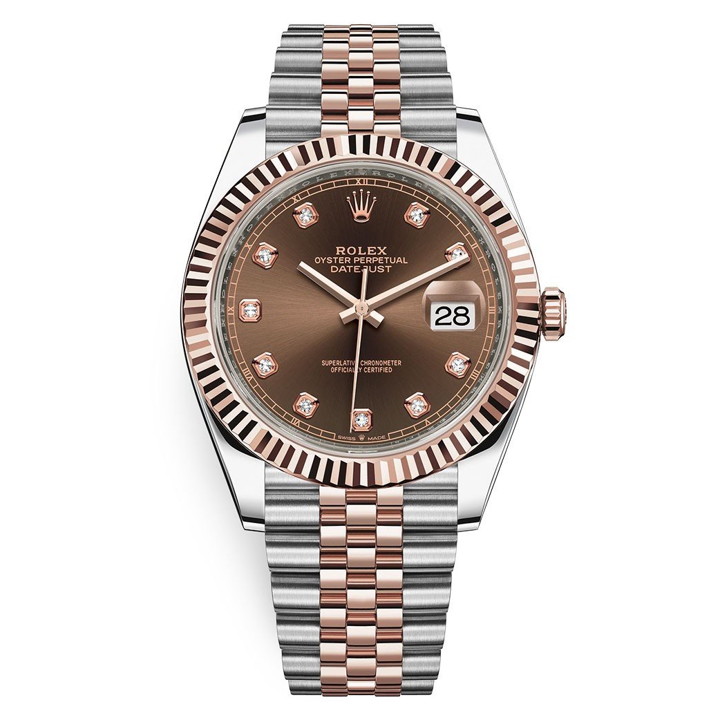 126331-0004.jpg Rolex Datejust 126331-0004 Chocolate Diamond Jubilee 41mm Steel and Everose Gold Watch - Image 1