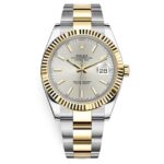 Rolex Datejust 126333-0001 Silver Index Oyster 41mm Steel and Yellow Gold Mens Watch