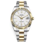 Rolex Datejust 126333-0015 White Index Oyster 41mm Steel and Yellow Gold Mens Watch
