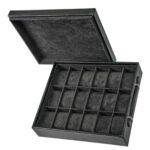 Watch Storage Box/Tray 18 Slots Black - Image 2