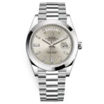 Rolex 228206 Day-Date Silver Baguette 40mm Platinum Men’s Watch
