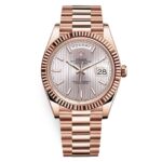 Rolex 228235-0005 Day-Date Sundust Stripe 40mm Everose Gold Watch