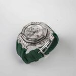 Audemars Piguet 26170ST Royal Oak Offshore Iced Out Green Strap Aftermarket Diamond Dial and Case Watch - Image 3