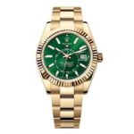Rolex Sky-Dweller 336938-0007 Green Dial Yellow Gold Oyster Bracelet