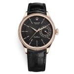 Rolex Cellini Date 50515 Black Dial Leather Strap 39mm Men’s Watch