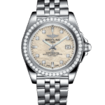 Breitling A71330531A1A1 Ladies Galactic 32 Sleek 32mm Stainless Steel and Diamond set Mother-Of-Pearl dial