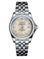 Breitling A71330531A1A1 Ladies Galactic 32 Sleek 32mm Stainless Steel and Diamond set Mother-Of-Pearl dial