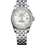 Breitling A72348531A1A1 Ladies Galactic 29 Sleek 29mm Stainless Steel and Diamond set White Mother of Pearl dial