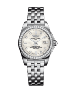 Breitling A72348531A1A1 Ladies Galactic 29 Sleek 29mm Stainless Steel and Diamond set White Mother of Pearl dial