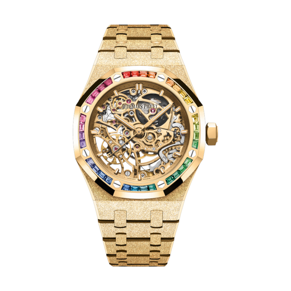 AP-15468BA.YG_.1259BA.01-B-skeletonyellow-yellowgold.jpg Audemars Piguet 15468BA.YG.1259BA.01 Royal Oak Skeleton Yellow Dial Yellow Gold Bracelet - Image 1