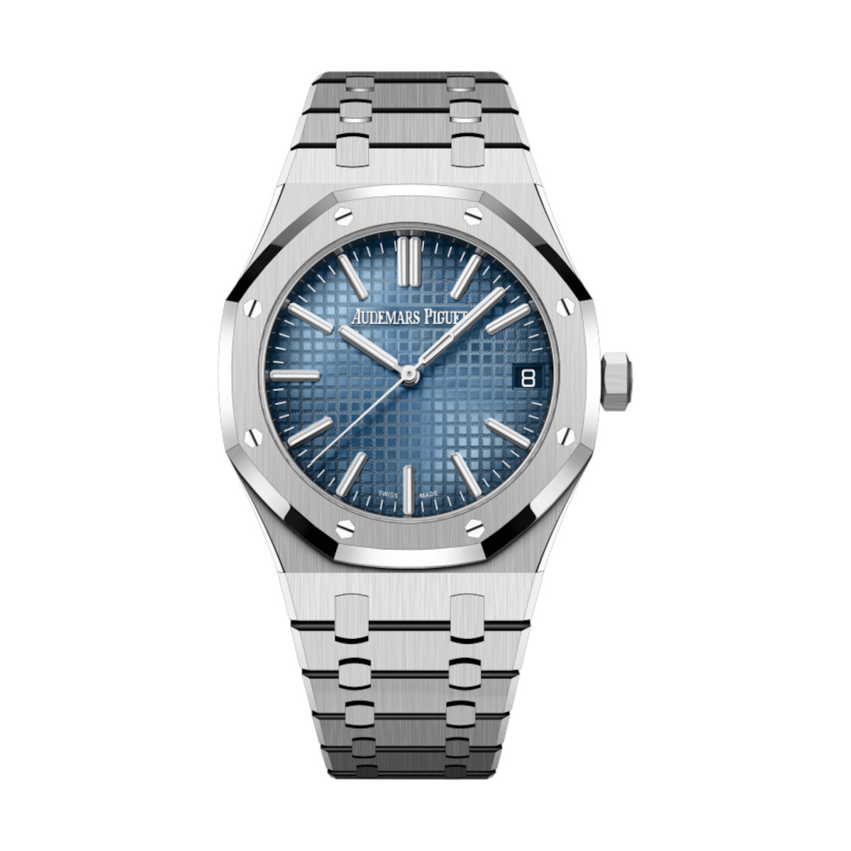 AP-15510BC.OO_.1320BC.02-blue-whitegold.jpg Audemars Piguet 15510BC.OO.1320BC.02 Royal Oak Blue Dial White Gold Bracelet Watch - Image 1