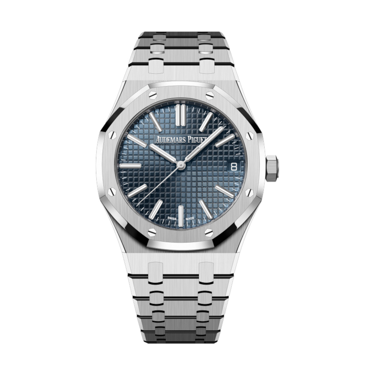 AP-15510ST.OO_.1320ST.06-blue-ss.jpg Audemars Piguet 15510ST.OO.1320ST.06 Royal Oak Blue Dial Stainless Steel Bracelet - Image 1
