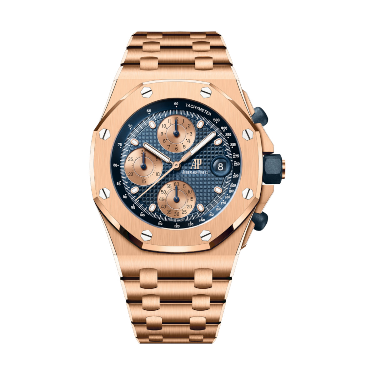 AP-26238OR.OO_.2000OR.01-blue-pinkgold.jpg Audemars Piguet 26238OR.OO.2000OR.01 Royal Oak Offshore Blue Dial Pink Gold Bracelet - Image 1