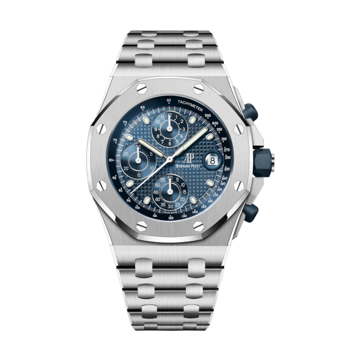 AP-26238ST.OO_.2000ST.01-blue-ss.jpg Audemars Piguet 26238ST.OO.2000ST.01 Royal Oak Offshore Blue Dial Stainless Steel Bracelet - Image 1