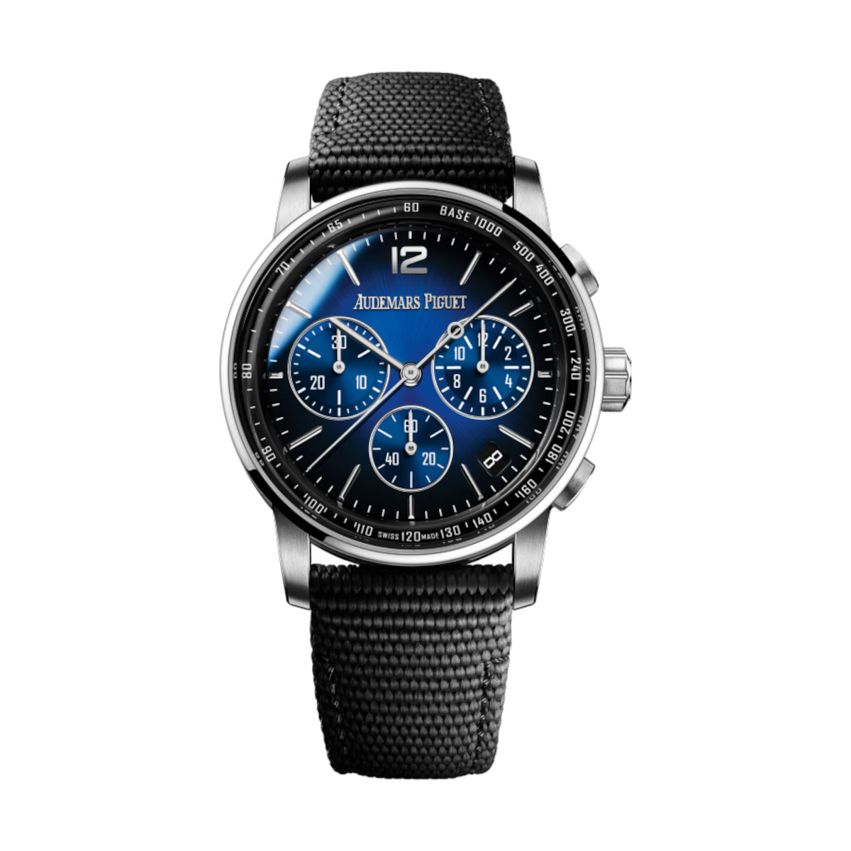 AP-26393BC.OO_.A002KB.01-smokedblue-blackrubber.jpg Audemars Piguet 26393BC.OO.A002KB.01 Code 11.59 Smoked Blue Dial Black Rubber Strap Watch - Image 1