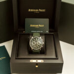Audemars Piguet 26393ST.OO.A056KB.01 Code 11.59 Green Dial Green Rubber Strap Watch - Image 7