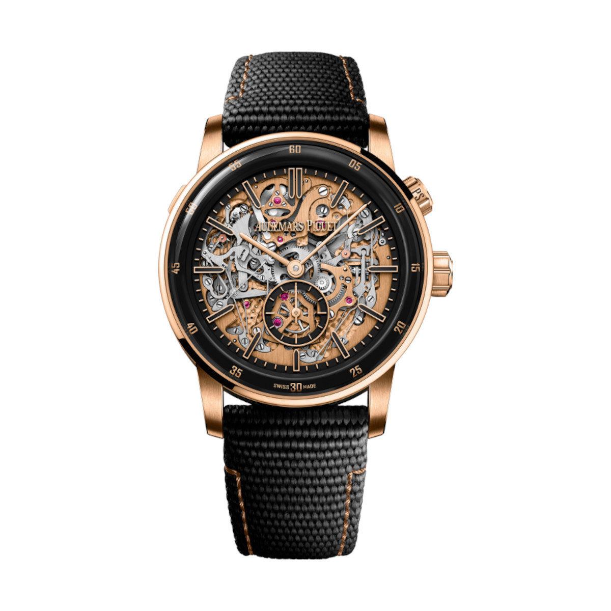 AP-26397NR.OO_.D002KB.01-pinkgoldsapphire-blackrubber.jpg Audemars Piguet 26397NR.OO.D002KB.01 Code 11.59 Pink Gold Sapphire Dial Black Rubber Watch - Image 1
