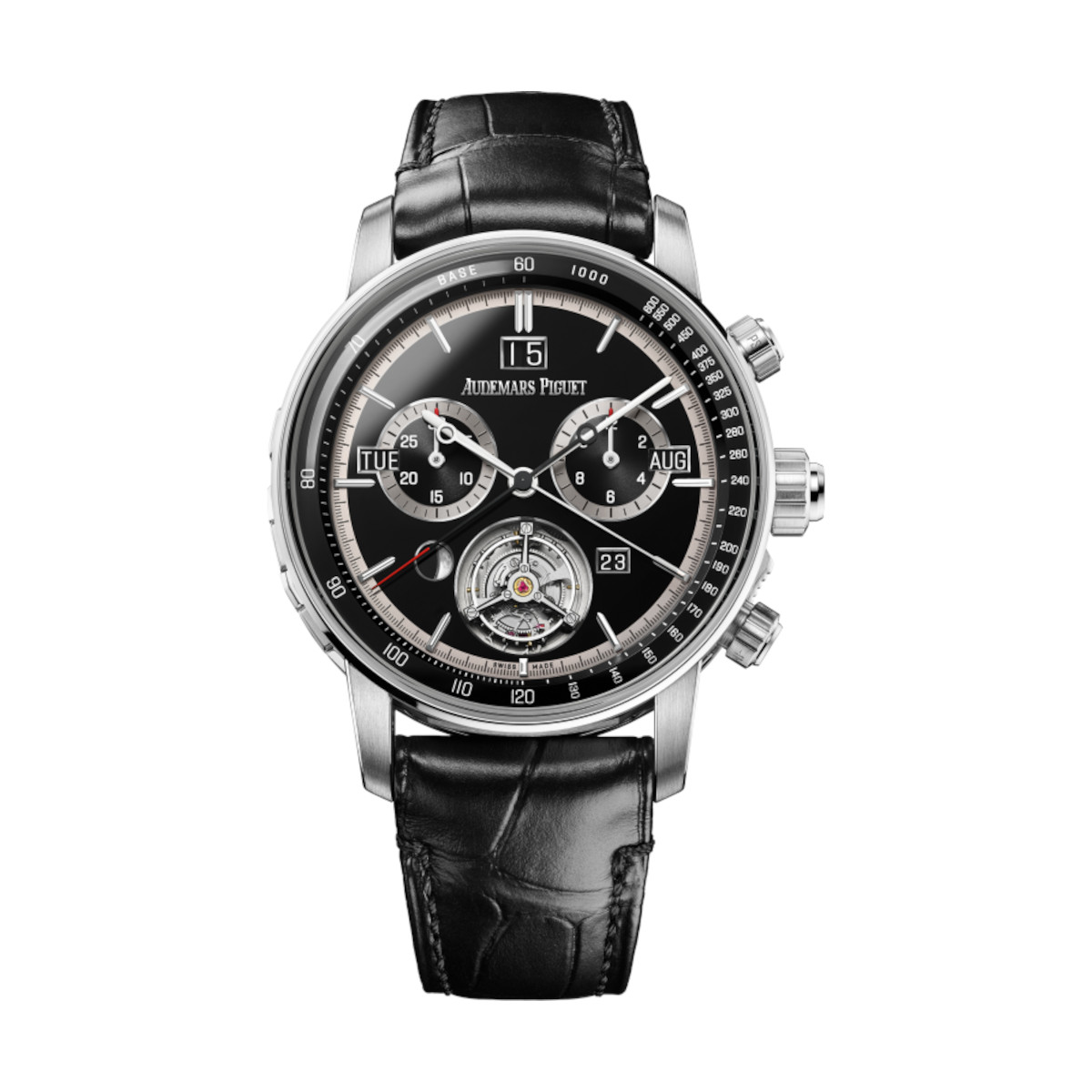 AP-26398BC.OO_.D002CR.99-black-blackalligator.jpg Audemars Piguet 26398BC.OO.D002CR.99 Code 11.59 Black Dial Black Alligator Watch - Image 1