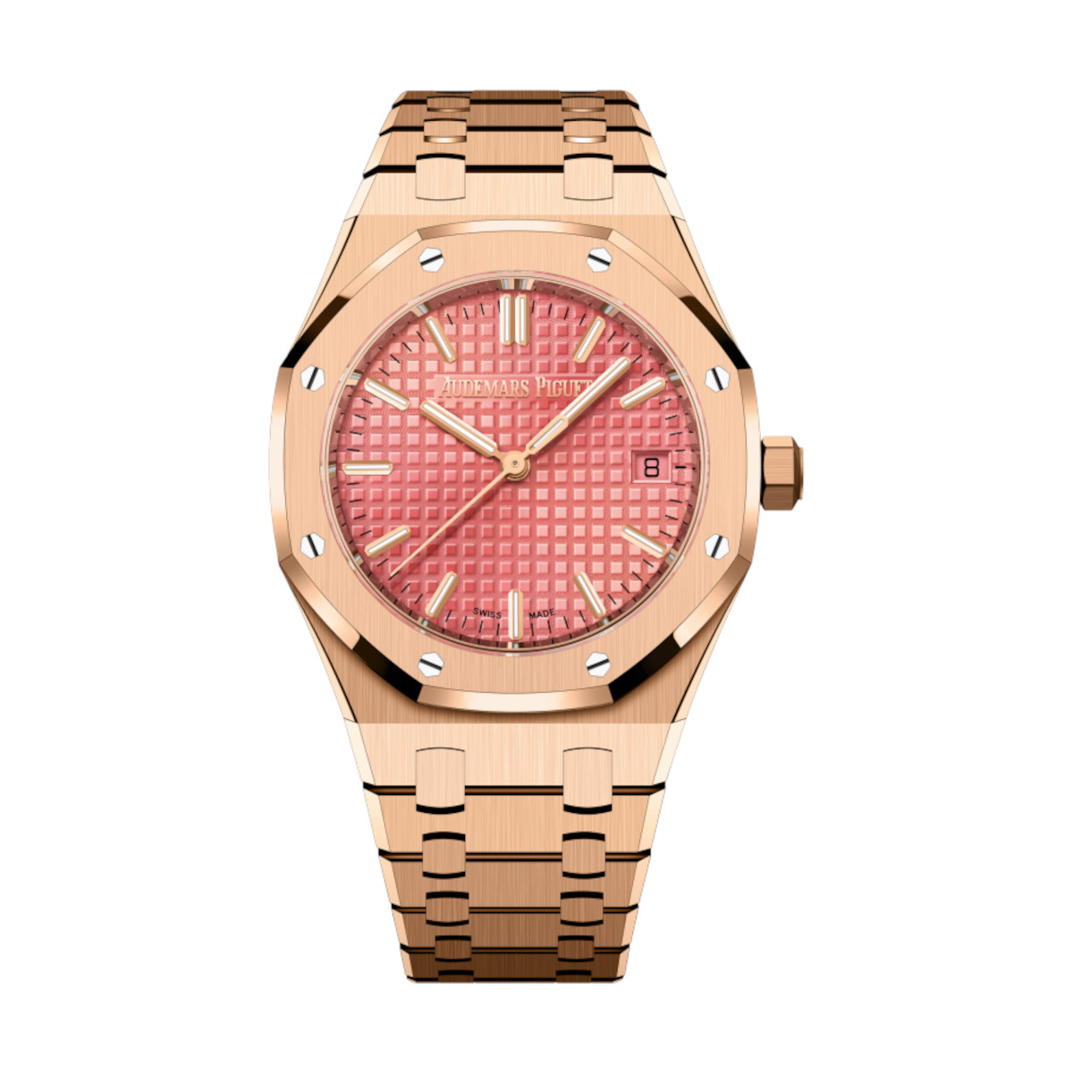 AP-77450OR.OO_.1361OR.01-pink-pinkgold.jpg Audemars Piguet 77450OR.OO.1361OR.01 Royal Oak Pink Dial Pink Gold Bracelet - Image 1