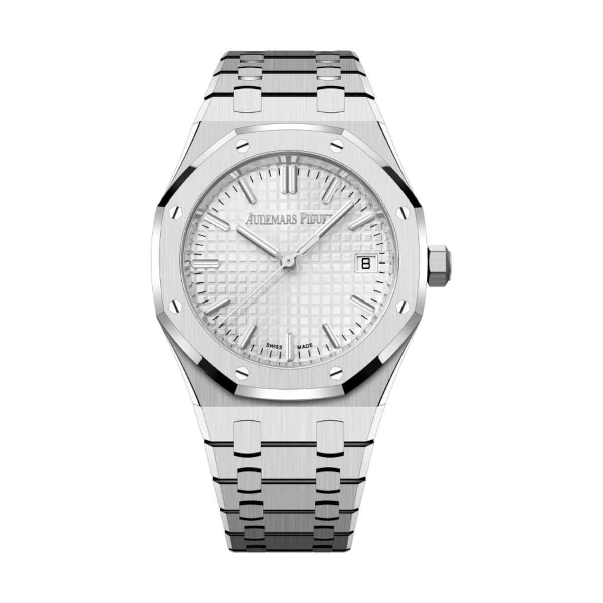 AP-77450ST.OO_.1361ST.02-silver-ss.jpg Audemars Piguet 77450ST.OO.1361ST.02 Royal Oak Silver Dial Stainless Steel Bracelet - Image 1