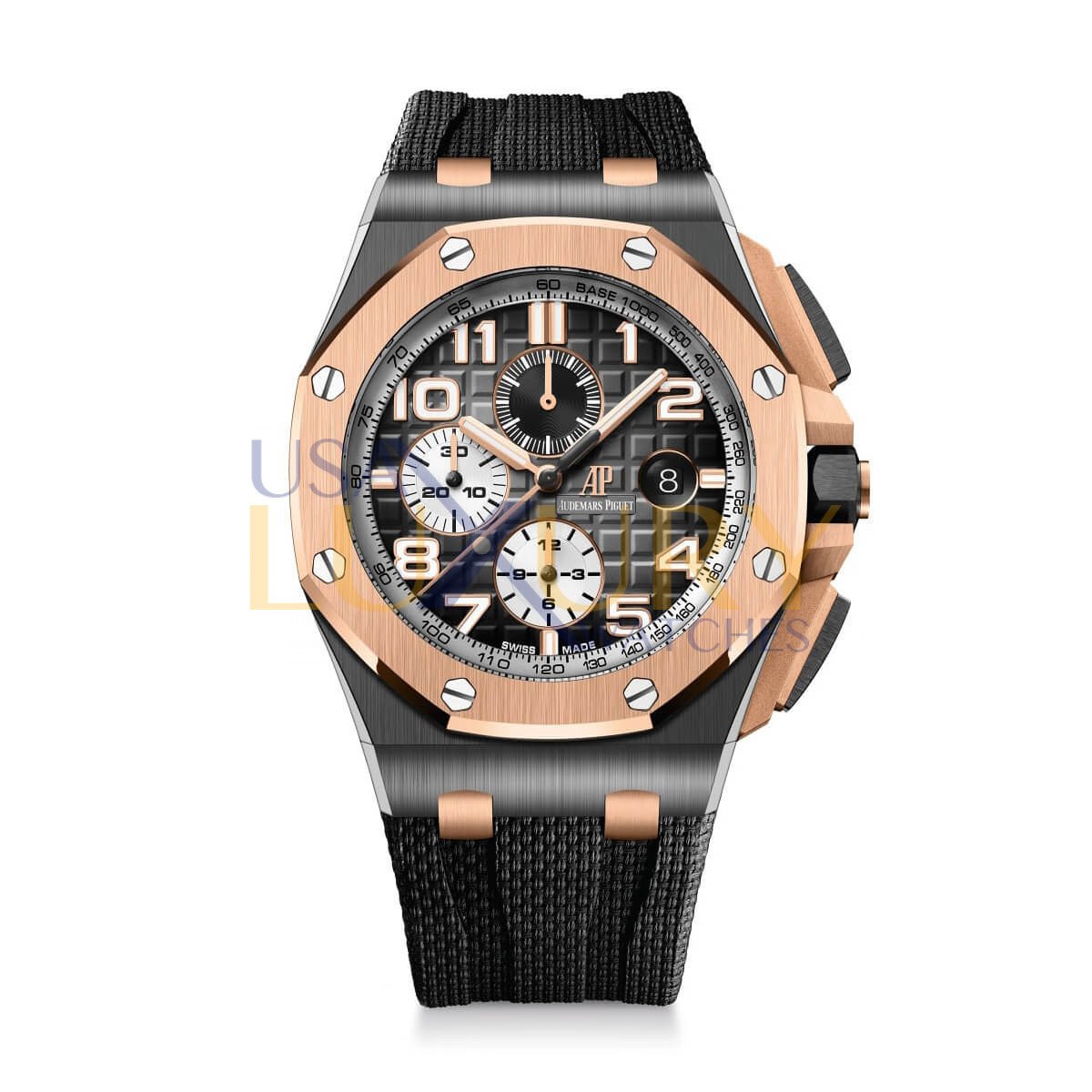 Audemars-Piguet-Royal-Oak-Offshore-Selfwinding-Chronogragh-Black-Ceramic-26405NR.OO_.A002CA.jpg Audemars Piguet 26405nr.Oo.A002ca.01 Royal Oak Offshore 44mm 2020 Noveltie Rose Gold - Image 1