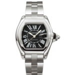 Cartier Roadster W62041V3 Black Sunray-Effect Dial Steel Bracelet Watch