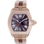 Cartier Roadster XL W6206001 Brown Dial Rose Gold Bracelet Watch