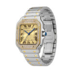 Cartier W3SA0007 Santos de Cartier Golden Sunray Dial Medium - Image 2