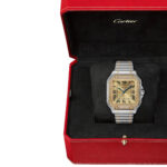 Cartier W3SA0007 Santos de Cartier Golden Sunray Dial Medium - Image 8