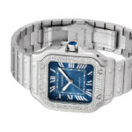 Cartier W4SA0006 Santos de Cartier Blue Dial Medium - Image 6