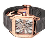 Cartier WHSA0018 Santos de Cartier Rose Gold Skeleton Dial Large - Image 6