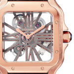 Cartier WHSA0018 Santos de Cartier Rose Gold Skeleton Dial Large - Image 7