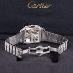 Cartier WHSA0026 Aftermarket Baguette cut Natural Diamonds Skeleton Large Watch - Image 6