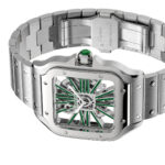 Cartier WHSA0028 Santos de Cartier Green Skeleton Dial Large - Image 6