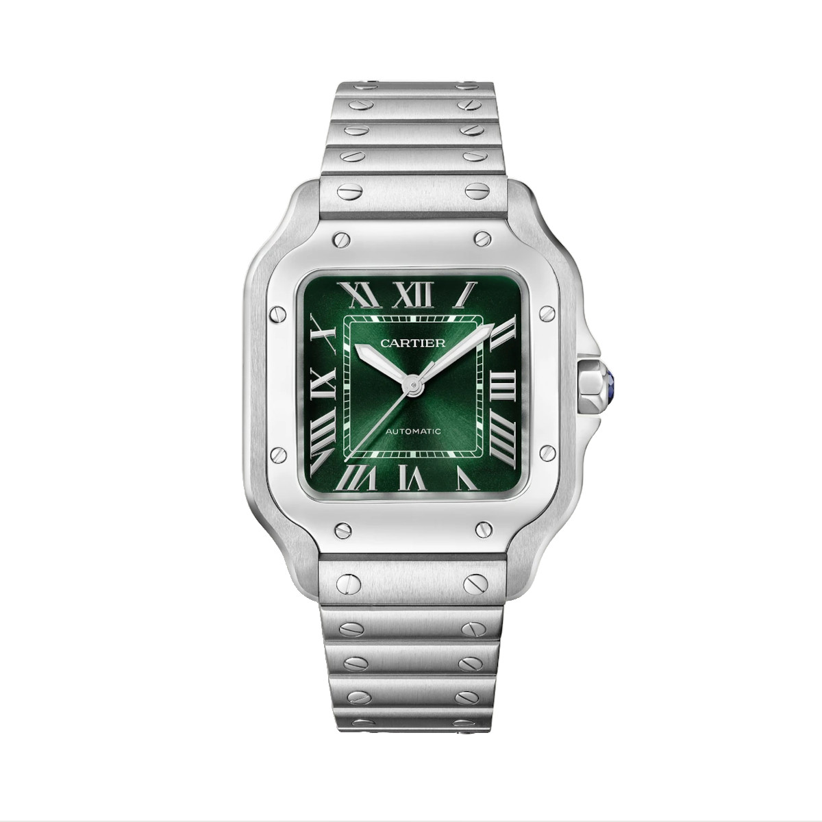 Cartier-WSSA0061-Santos-de-Cartier-Green-Dial-Watch-wb.jpg Cartier WSSA0061 Santos de Cartier Green Dial Medium - Image 1