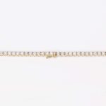 14k Yellow Gold Tennis 10-pointer Diamond Chain 17 inch - Image 4