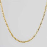 Box Style 24k Yellow Gold 28” Chain Necklace