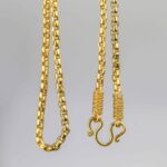 Box Style 24k Yellow Gold 28” Chain Necklace - Image 5