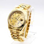 Rolex Day-Date II 218238 Champagne Diamond Dial 18k Yellow Gold Mens Watch - Image 3