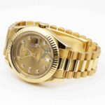 Rolex Day-Date II 218238 Champagne Diamond Dial 18k Yellow Gold Mens Watch - Image 7