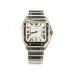 Santos De Cartier Large W2SA0009 Automatic Silver Dial Steel and Yellow Gold - Image 2