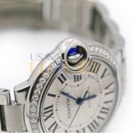 Cartier W4BB0016 Ballon Bleu  Silver Flinque Sunray Dial Ladies Watch - Image 8