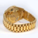 Rolex 218398BR Day-date II Yellow Gold President Diamond Bezel - Image 4