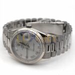 Rolex 118239 Day-Date Silver Dial 18K White Gold President Automatic Men’s Watch - Image 4